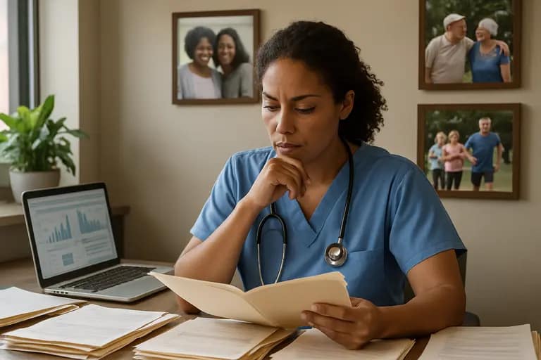 Clinic team reviewing patient scheduling and nutrition service documentation